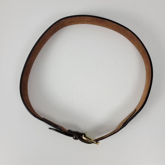 Mens Genuine Leather‎ Belt 34 Brown Basket Weave Braided Solid Brass Buckle - Picture 8 of 15